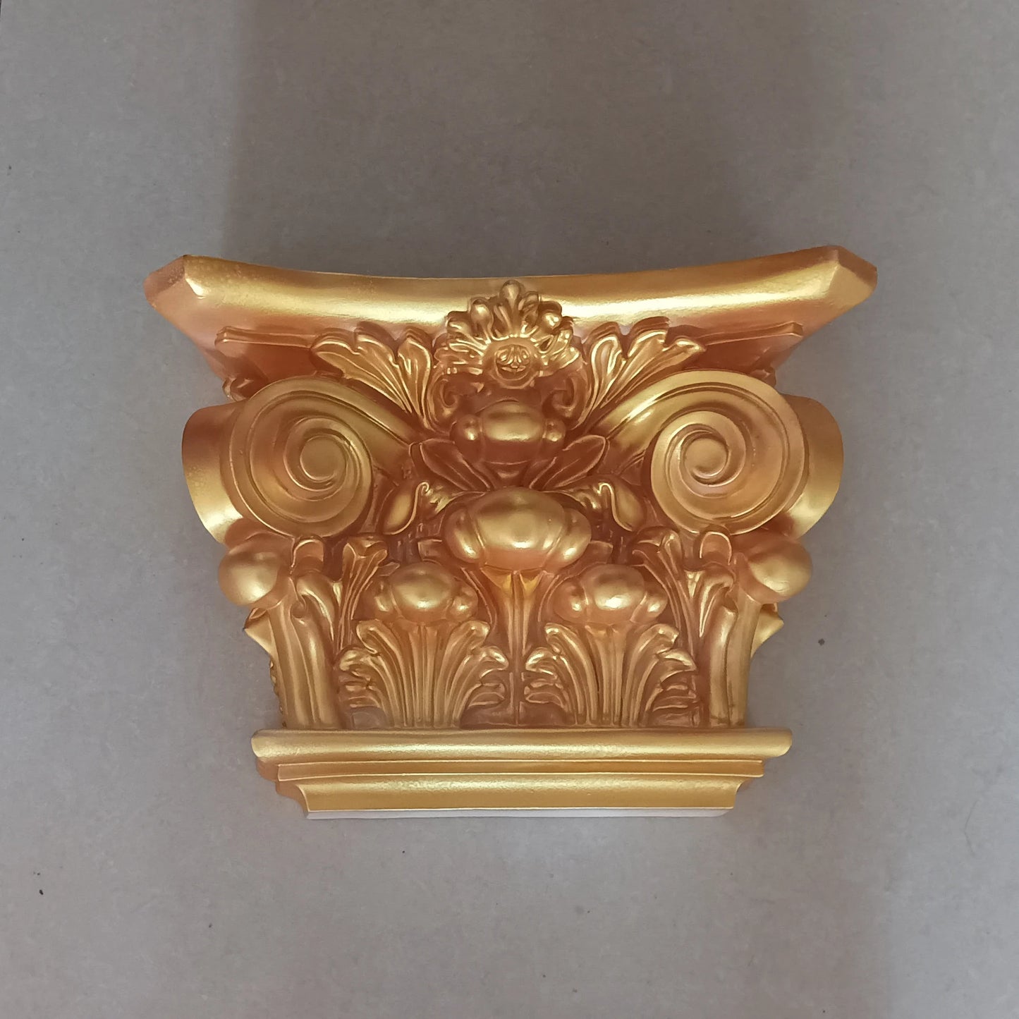 Polyurethane Flat Roman Columns Caps Pillars Capitals Wall Cornice Moulding European Style Decoration Components Elements