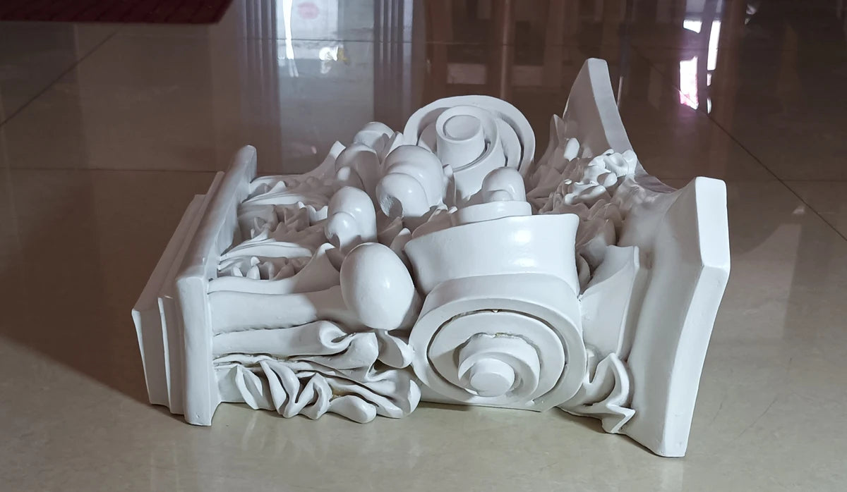 Polyurethane Flat Roman Columns Caps Pillars Capitals Wall Cornice Moulding European Style Decoration Components Elements