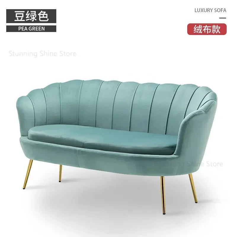 European Leisure Velvet Living Room Sofas Designer Balcony Lazy Single Sofa Double Sofa Bedroom Armchair Living Room Furniture