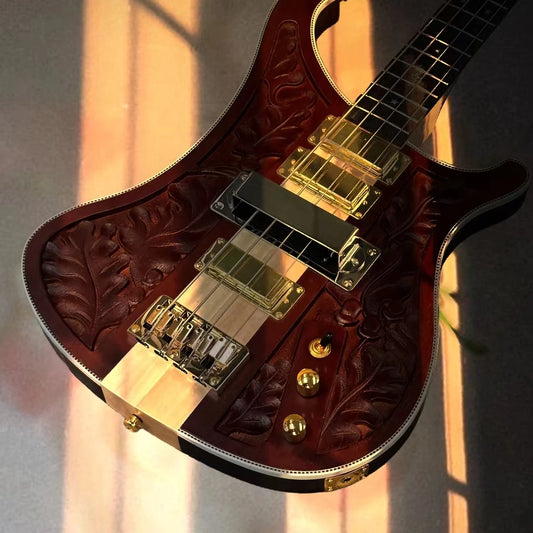 Rickenbacker Style 4 string Bass Beautifully Carved Lemmy Kilmister 4003