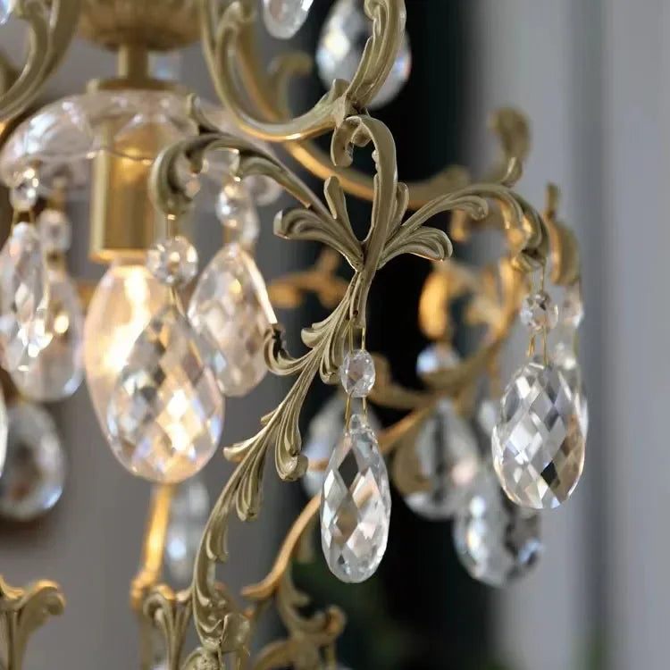 European Crystal Chandelier, Copper Lamp, Bedroom Cloakroom, Entrance Hallway Small Chandelier, Retro Balcony If American Lamp