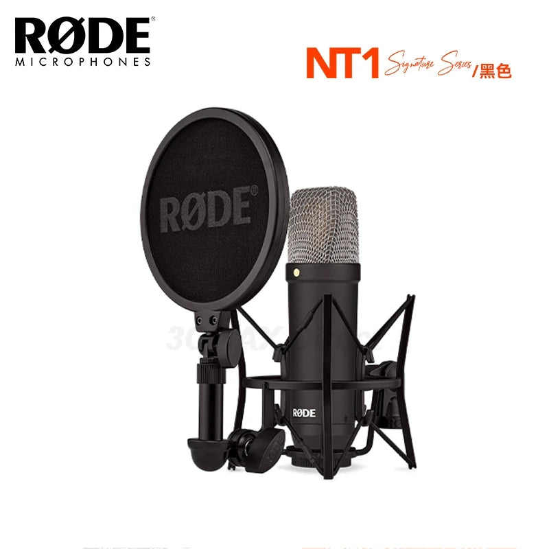 Rode NT1 Signature Series Microphone Upgraded Large Diaphragm Condenser Microphone for Vocal Recording, Dubbing, Live Broadcast