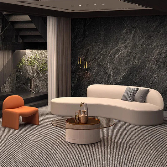 European Designer Sofa. Sexy Curved and Customized. Great For Lobby's and Open Spaces.