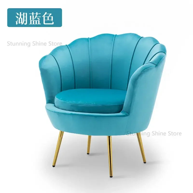 European Leisure Velvet Living Room Sofas Designer Balcony Lazy Single Sofa Double Sofa Bedroom Armchair Living Room Furniture