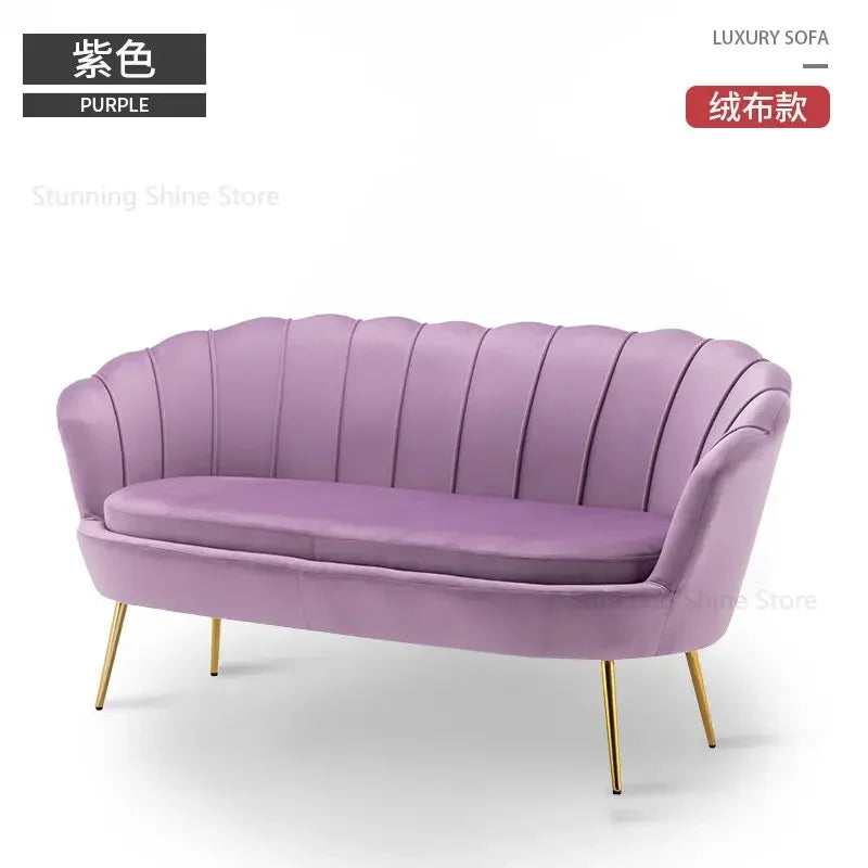 European Leisure Velvet Living Room Sofas Designer Balcony Lazy Single Sofa Double Sofa Bedroom Armchair Living Room Furniture