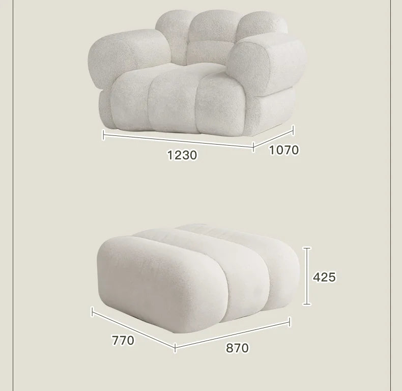 French retro green sofa, cotton candy, straight row cream style, small living room, piano keys, lamb plush sofa