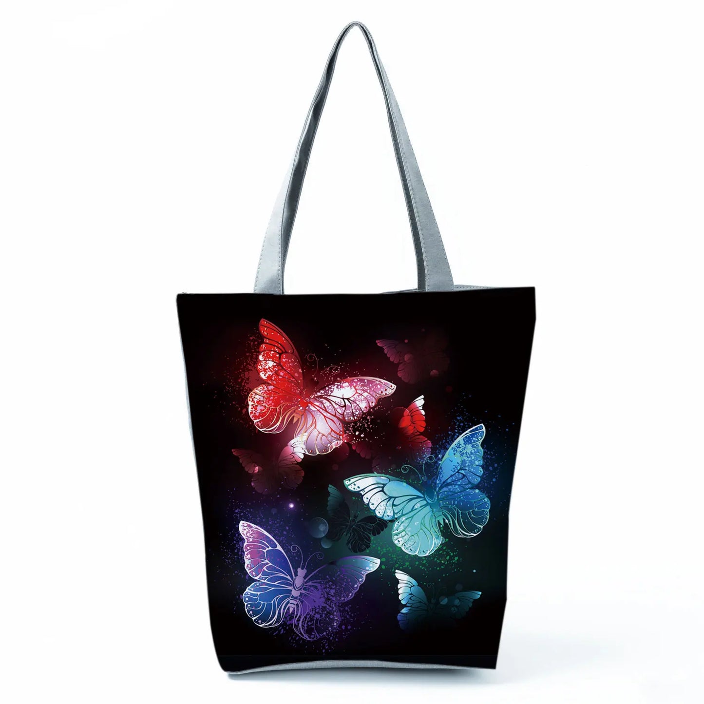 Floral Eiffel Tower Print Tote Bag Paris Landscape Shoulder Bag Fashion Pretty Handbags High Capacity Shopping Bag Eco Beach Bag