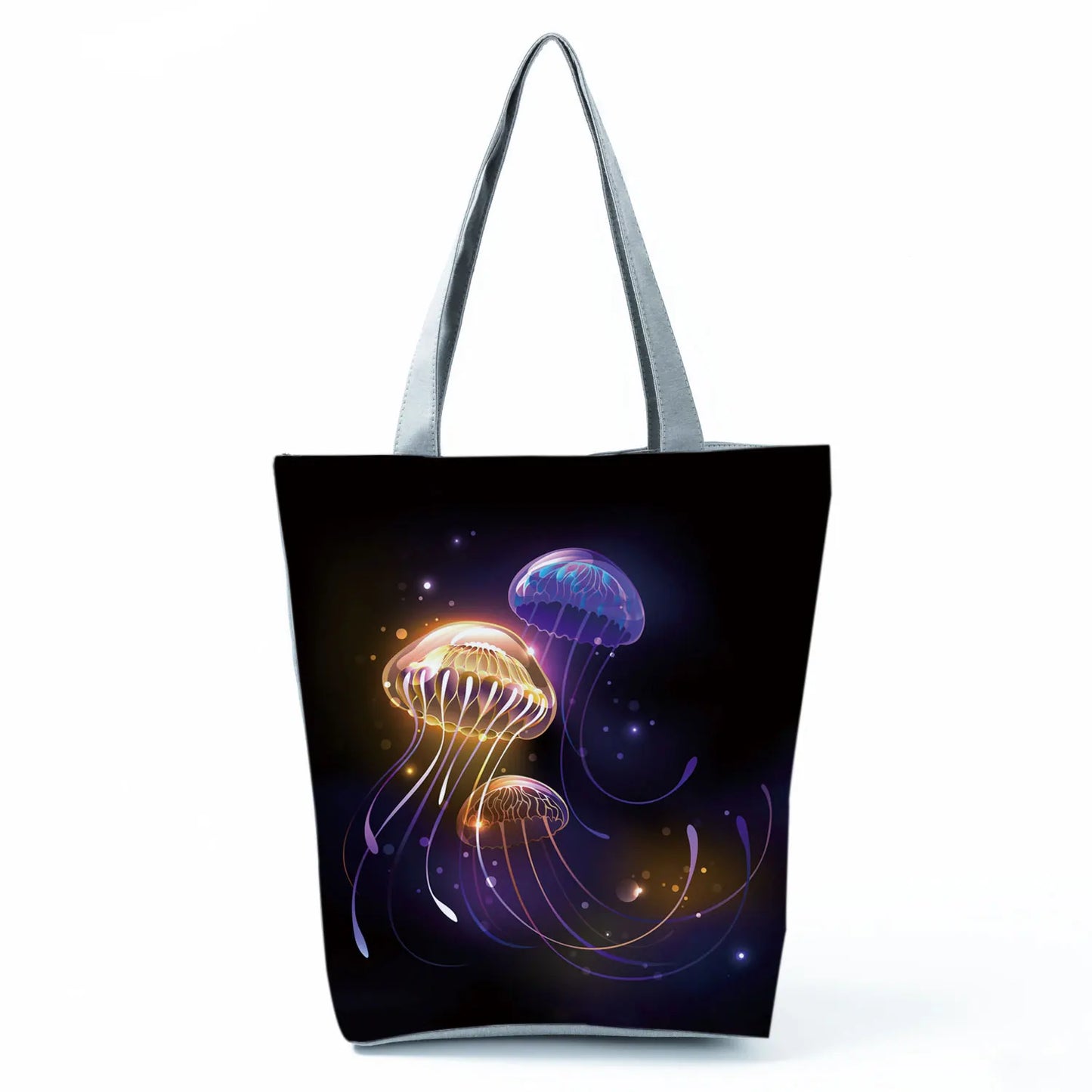 Floral Eiffel Tower Print Tote Bag Paris Landscape Shoulder Bag Fashion Pretty Handbags High Capacity Shopping Bag Eco Beach Bag