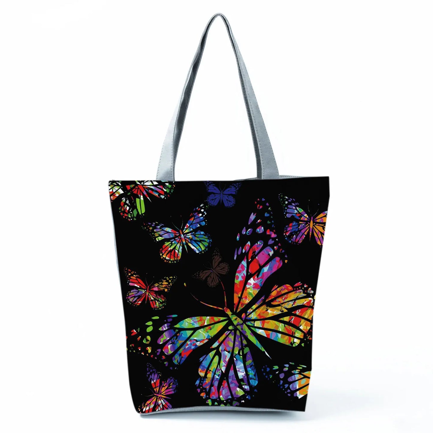 Floral Eiffel Tower Print Tote Bag Paris Landscape Shoulder Bag Fashion Pretty Handbags High Capacity Shopping Bag Eco Beach Bag