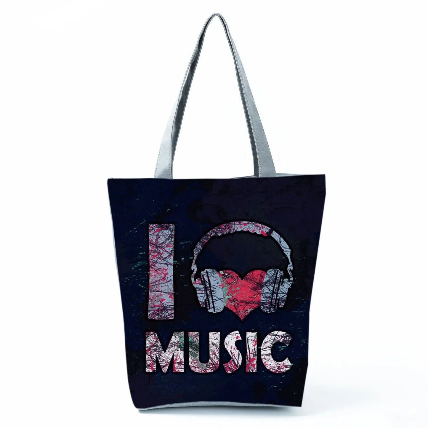 Floral Eiffel Tower Print Tote Bag Paris Landscape Shoulder Bag Fashion Pretty Handbags High Capacity Shopping Bag Eco Beach Bag
