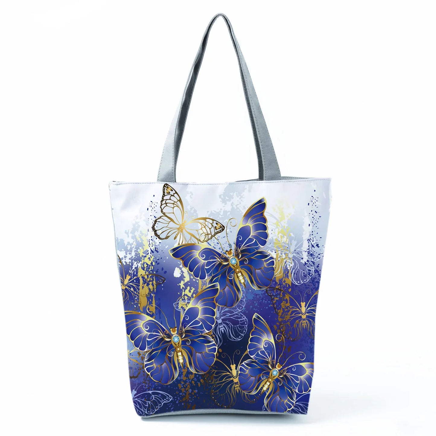 Floral Eiffel Tower Print Tote Bag Paris Landscape Shoulder Bag Fashion Pretty Handbags High Capacity Shopping Bag Eco Beach Bag